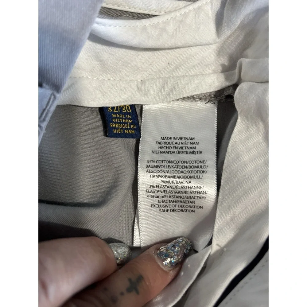 Polo Ralph Lauren Stretch Classic Fit Straight Leg Pant Zip Pockets‎ Size 32x30
